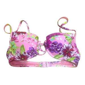 Victoria’s Secret pink -Floral Pink Bikini Top